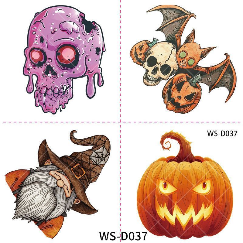 New Halloween Children Cartoon Tattoo Sticker Waterproof Party Party Children Funny Fun Tattoo Sticker