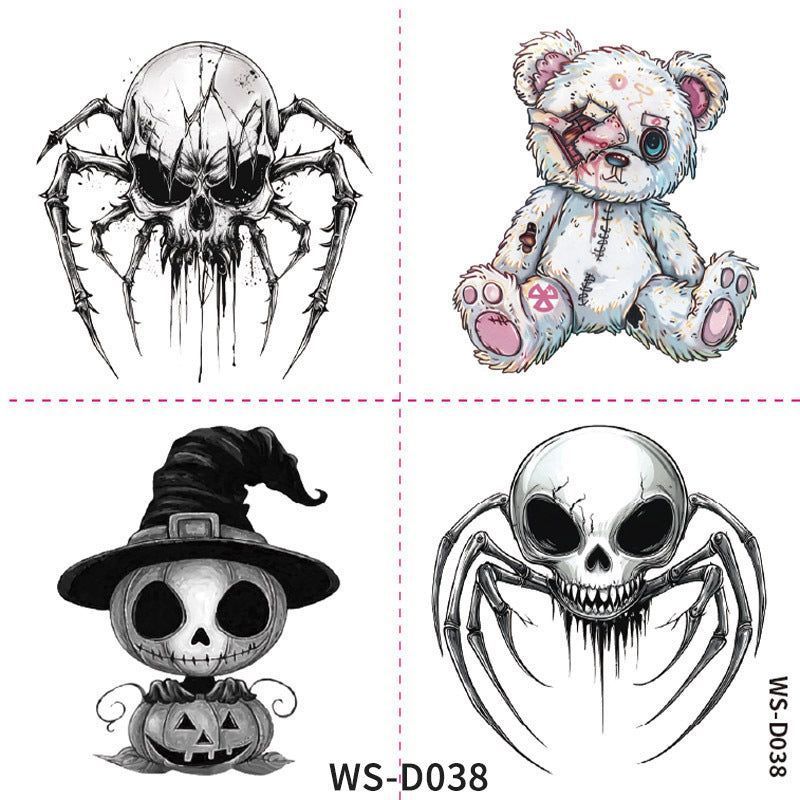 New Halloween Children Cartoon Tattoo Sticker Waterproof Party Party Children Funny Fun Tattoo Sticker