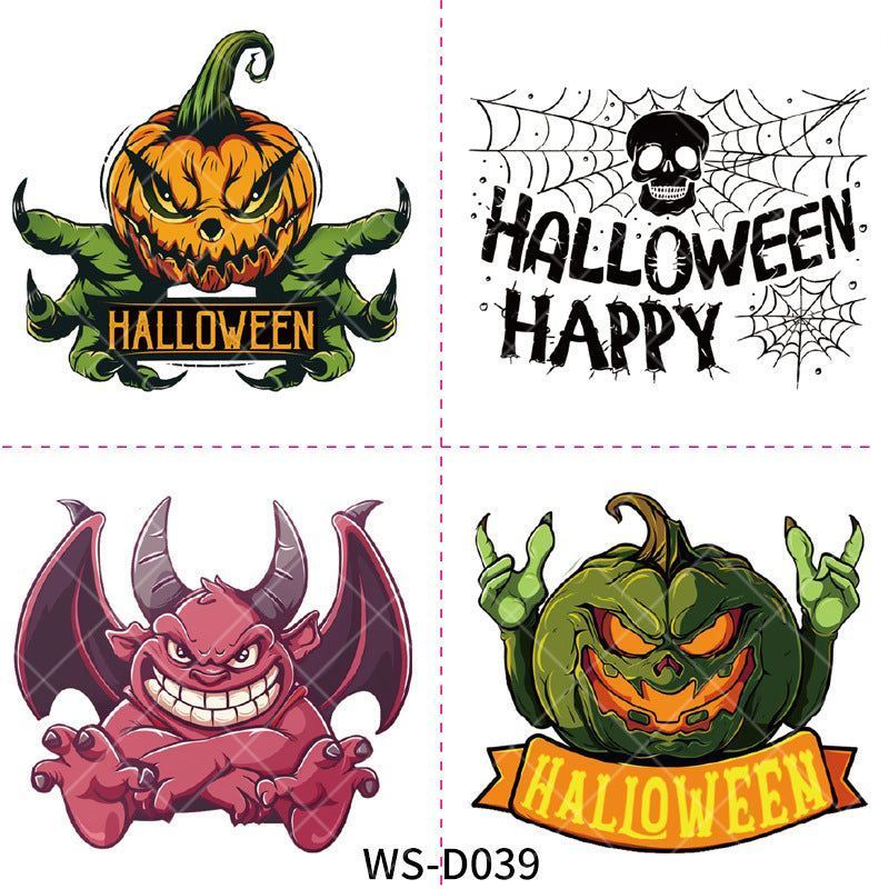 New Halloween Children Cartoon Tattoo Sticker Waterproof Party Party Children Funny Fun Tattoo Sticker