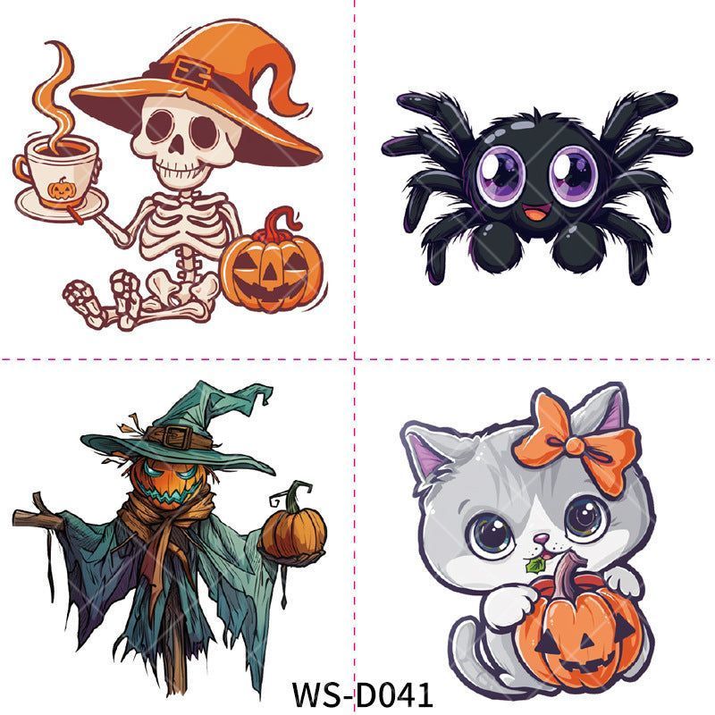 New Halloween Children Cartoon Tattoo Sticker Waterproof Party Party Children Funny Fun Tattoo Sticker