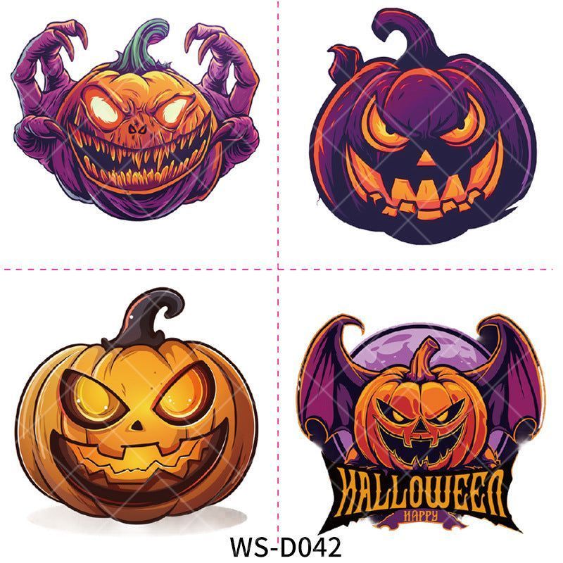 New Halloween Children Cartoon Tattoo Sticker Waterproof Party Party Children Funny Fun Tattoo Sticker