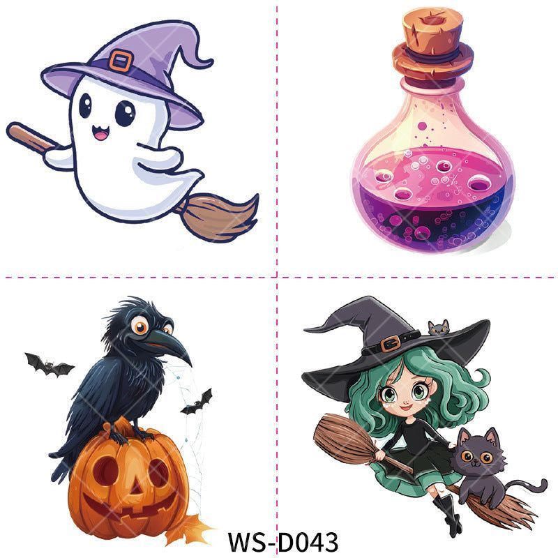 New Halloween Children Cartoon Tattoo Sticker Waterproof Party Party Children Funny Fun Tattoo Sticker