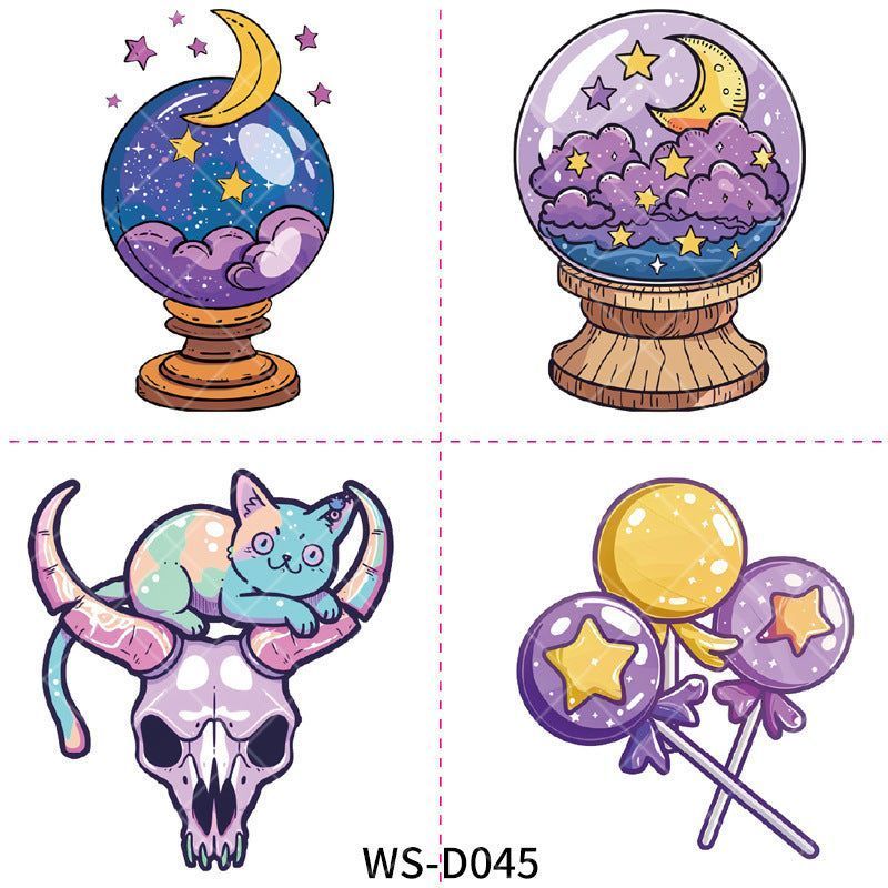 New Halloween Children Cartoon Tattoo Sticker Waterproof Party Party Children Funny Fun Tattoo Sticker