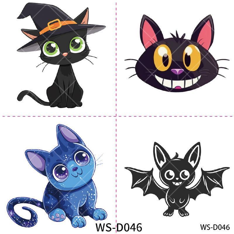 New Halloween Children Cartoon Tattoo Sticker Waterproof Party Party Children Funny Fun Tattoo Sticker