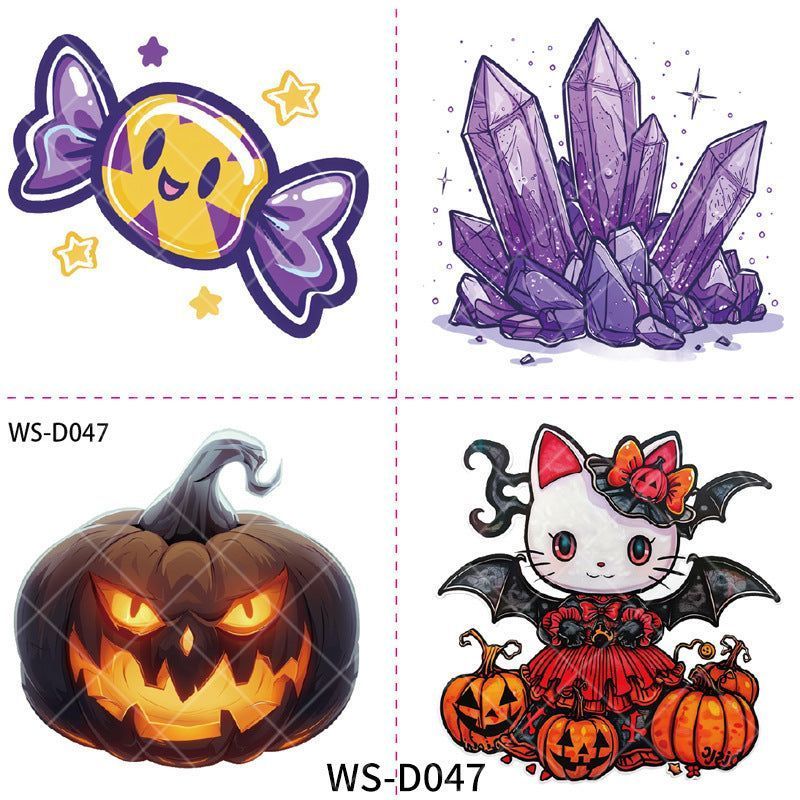 New Halloween Children Cartoon Tattoo Sticker Waterproof Party Party Children Funny Fun Tattoo Sticker