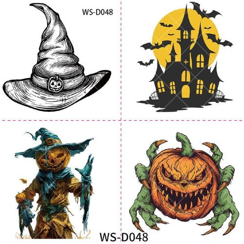 New Halloween Children Cartoon Tattoo Sticker Waterproof Party Party Children Funny Fun Tattoo Sticker