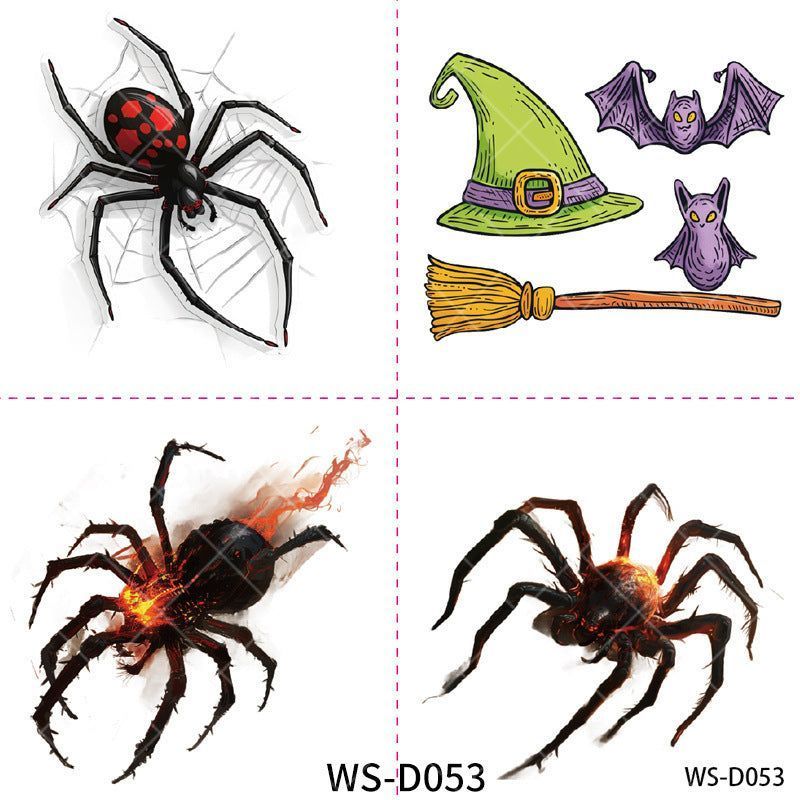 New Halloween Children Cartoon Tattoo Sticker Waterproof Party Party Children Funny Fun Tattoo Sticker