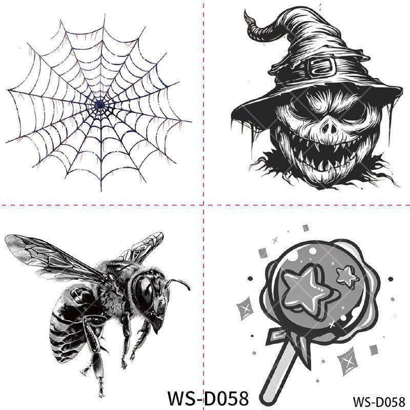 New Halloween Children Cartoon Tattoo Sticker Waterproof Party Party Children Funny Fun Tattoo Sticker