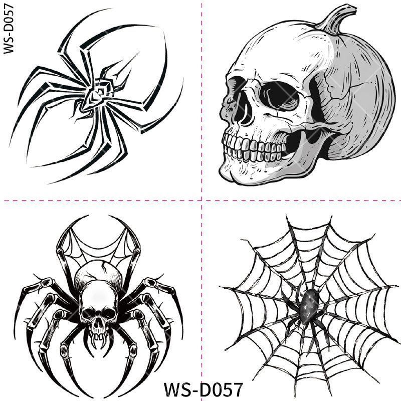 New Halloween Children Cartoon Tattoo Sticker Waterproof Party Party Children Funny Fun Tattoo Sticker