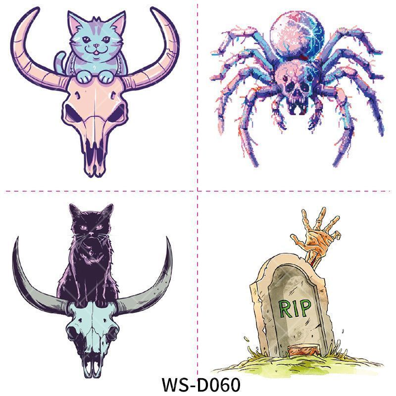 New Halloween Children Cartoon Tattoo Sticker Waterproof Party Party Children Funny Fun Tattoo Sticker