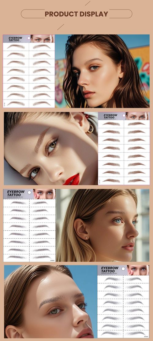 New 6D Eyebrow Stickers Realistic Eyebrow Water Transfer Printing Lazy Waterproof Makeup Tattoo Eyebrow Tattoo Stickers Fashionable
