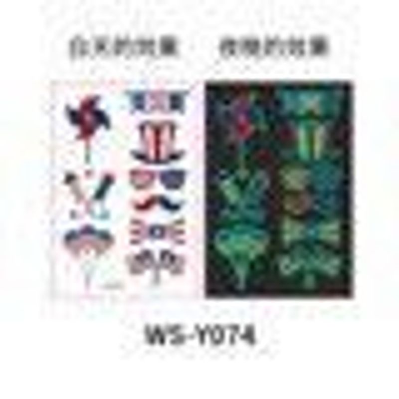 New Luminous Independence Day Tattoo Sticker US Flag Waterproof Temporary Party Parade Holiday Party Sticker  Night light