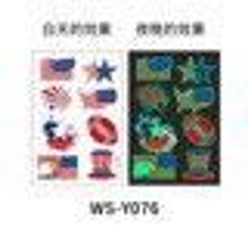 New Luminous Independence Day Tattoo Sticker US Flag Waterproof Temporary Party Parade Holiday Party Sticker  Night light