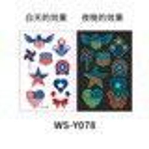 New Luminous Independence Day Tattoo Sticker US Flag Waterproof Temporary Party Parade Holiday Party Sticker  Night light