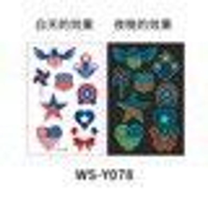 New Luminous Independence Day Tattoo Sticker US Flag Waterproof Temporary Party Parade Holiday Party Sticker  Night light