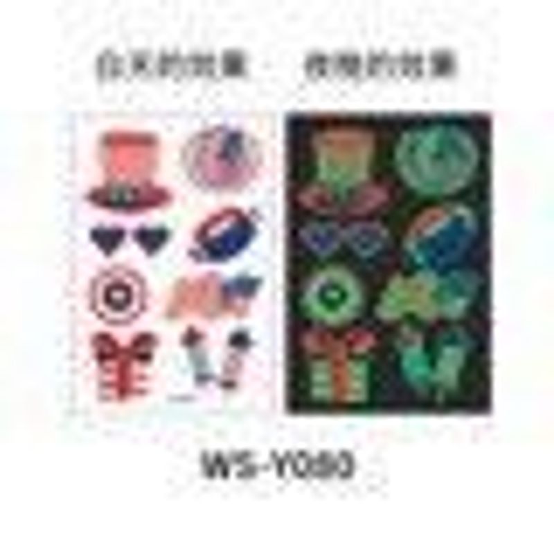 New Luminous Independence Day Tattoo Sticker US Flag Waterproof Temporary Party Parade Holiday Party Sticker  Night light