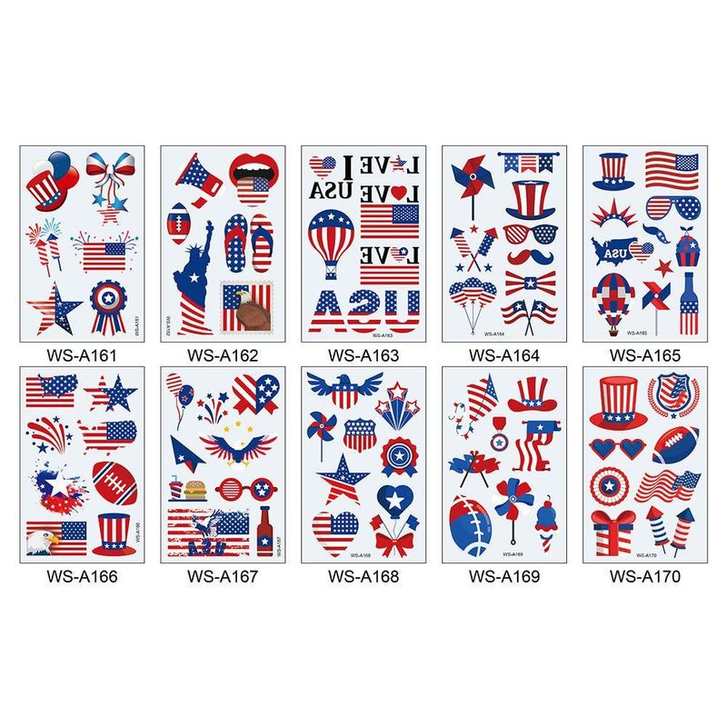 New American Independence Day Tattoo Sticker Holiday Party Party Event Gift Creative Disposable Tattoo Sticker Fashion