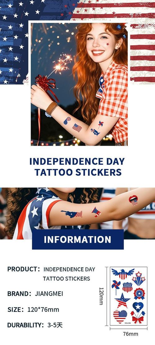New American Independence Day Tattoo Sticker Holiday Party Party Event Gift Creative Disposable Tattoo Sticker Fashion
