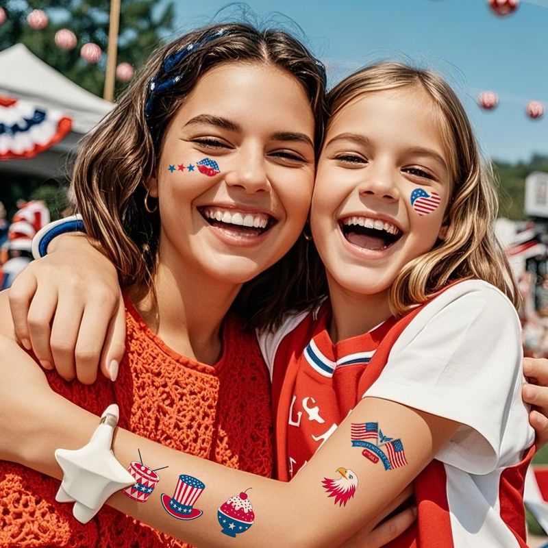 New Independence Day American Flag Tattoo Sticker Festival Party Event Waterproof Temporary Sticker Fashion