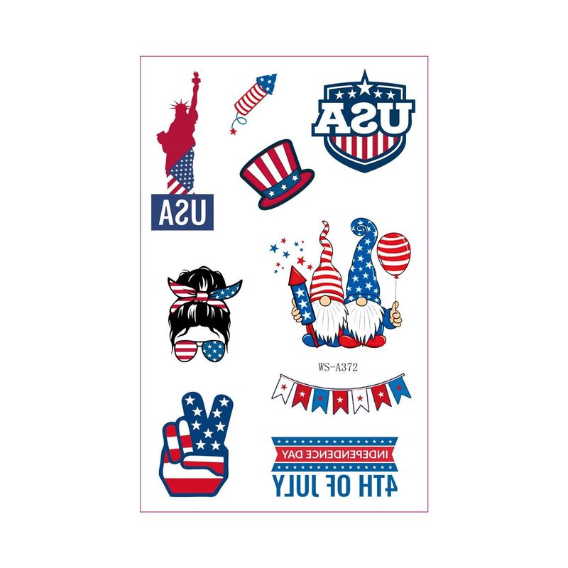 New Independence Day American Flag Tattoo Sticker Festival Party Event Waterproof Temporary Sticker Fashion