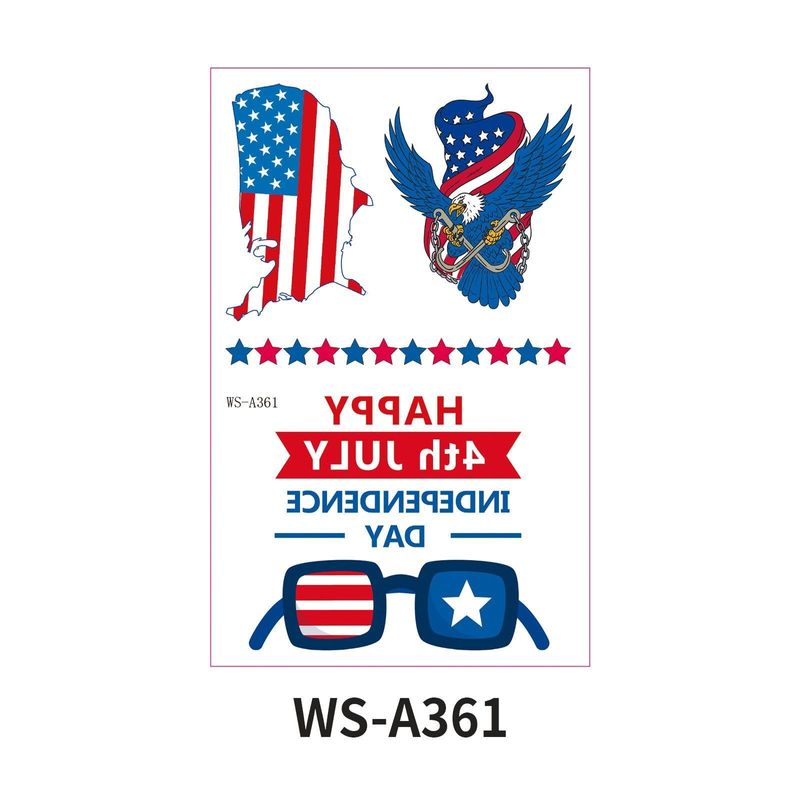 New Independence Day American Flag Tattoo Sticker Festival Party Event Waterproof Temporary Sticker Fashion