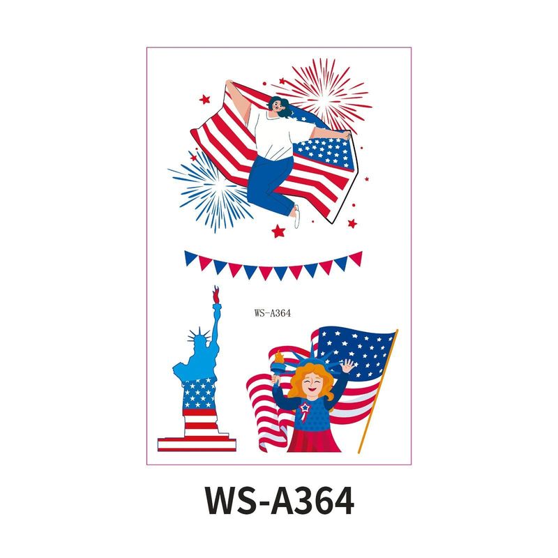 New Independence Day American Flag Tattoo Sticker Festival Party Event Waterproof Temporary Sticker Fashion