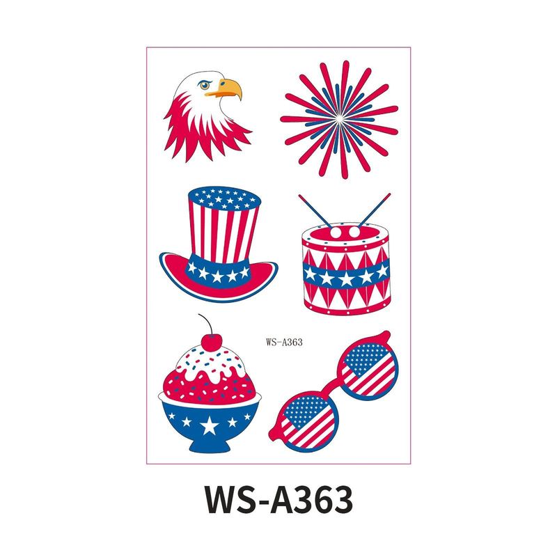 New Independence Day American Flag Tattoo Sticker Festival Party Event Waterproof Temporary Sticker Fashion