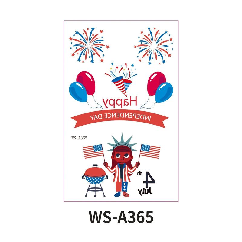 New Independence Day American Flag Tattoo Sticker Festival Party Event Waterproof Temporary Sticker Fashion