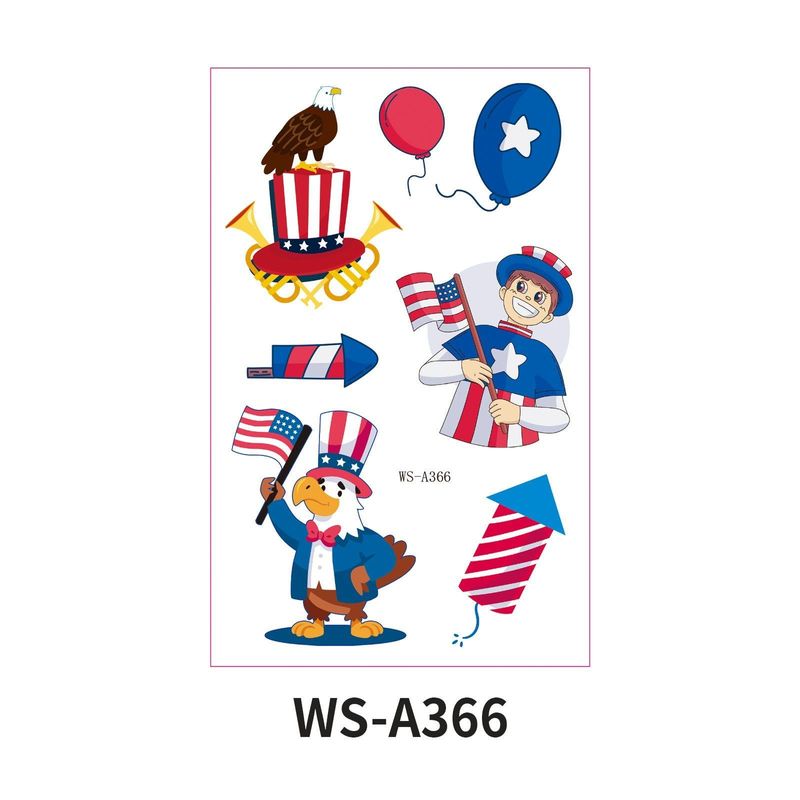 New Independence Day American Flag Tattoo Sticker Festival Party Event Waterproof Temporary Sticker Fashion