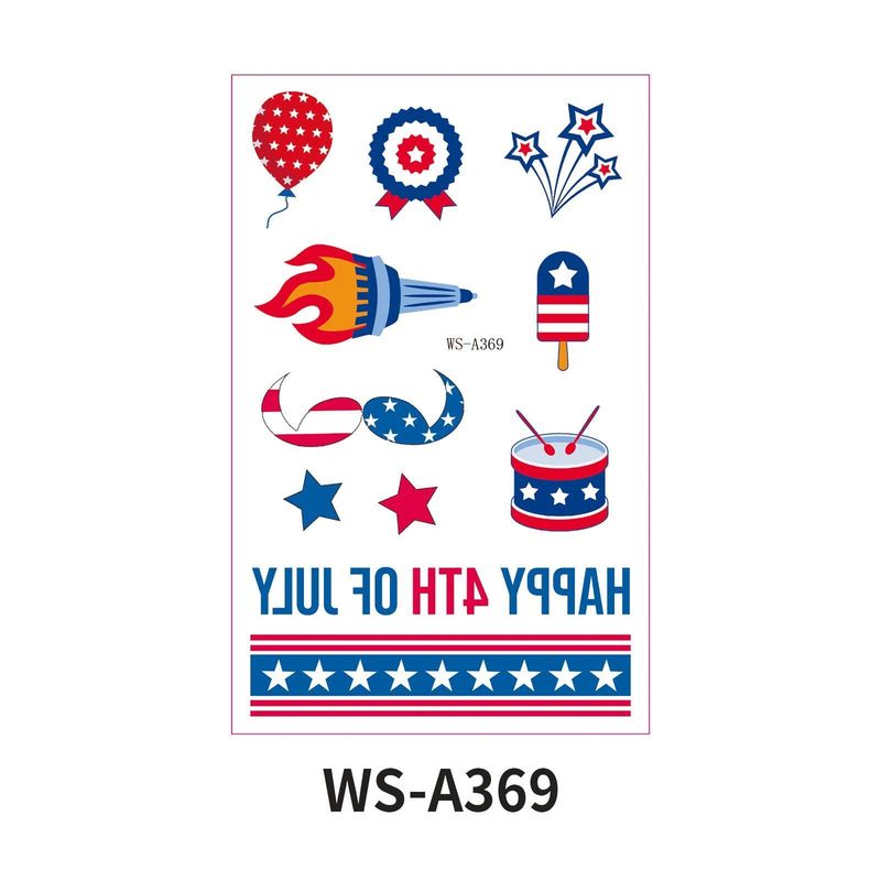 New Independence Day American Flag Tattoo Sticker Festival Party Event Waterproof Temporary Sticker Fashion
