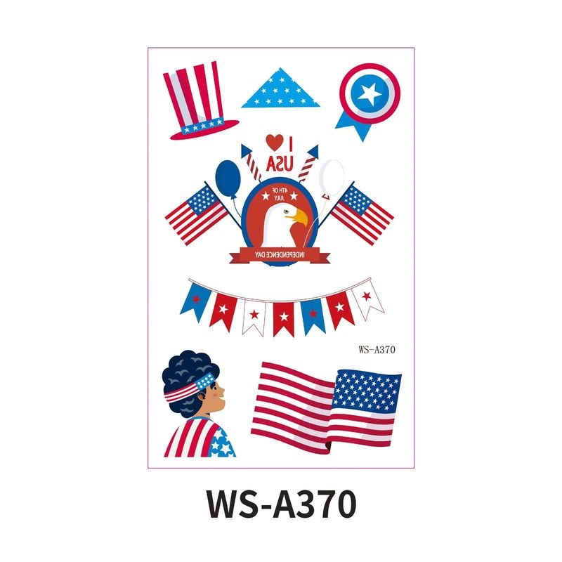 New Independence Day American Flag Tattoo Sticker Festival Party Event Waterproof Temporary Sticker Fashion