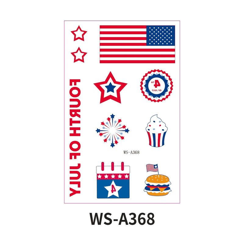New Independence Day American Flag Tattoo Sticker Festival Party Event Waterproof Temporary Sticker Fashion