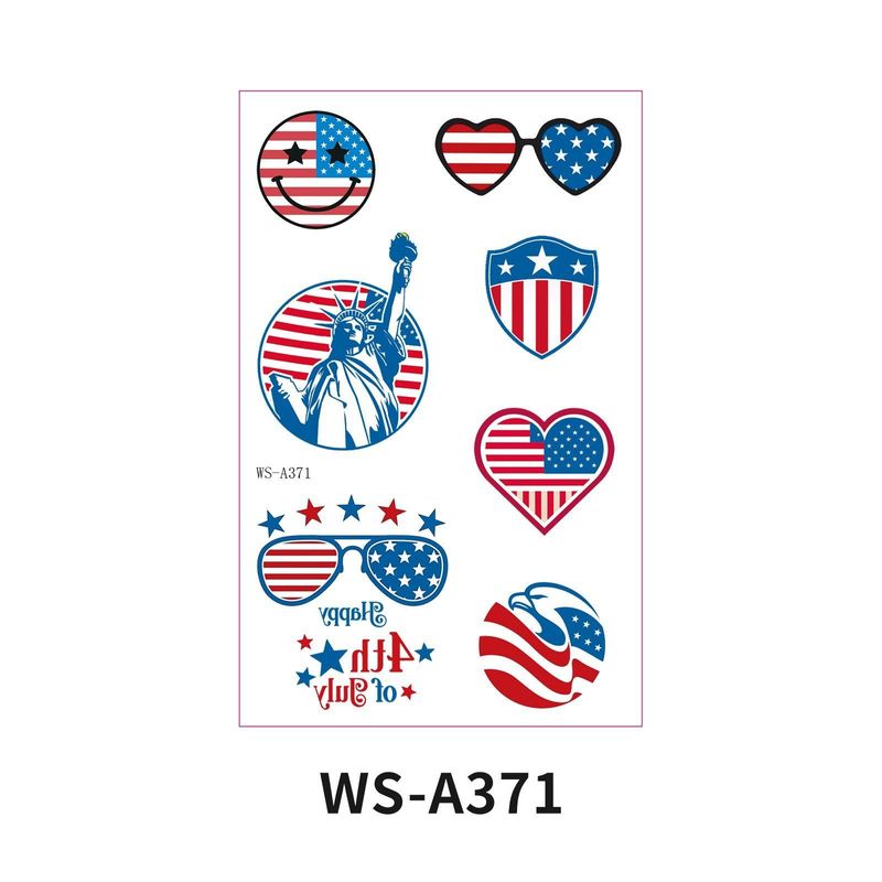 New Independence Day American Flag Tattoo Sticker Festival Party Event Waterproof Temporary Sticker Fashion