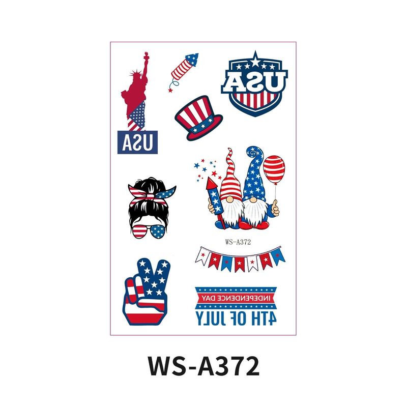 New Independence Day American Flag Tattoo Sticker Festival Party Event Waterproof Temporary Sticker Fashion