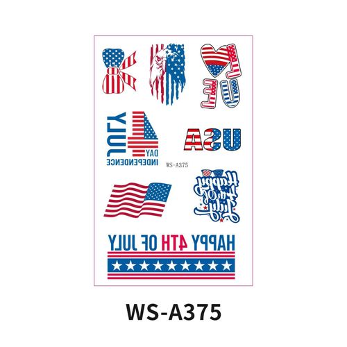 New Independence Day American Flag Tattoo Sticker Festival Party Event Waterproof Temporary Sticker Fashion