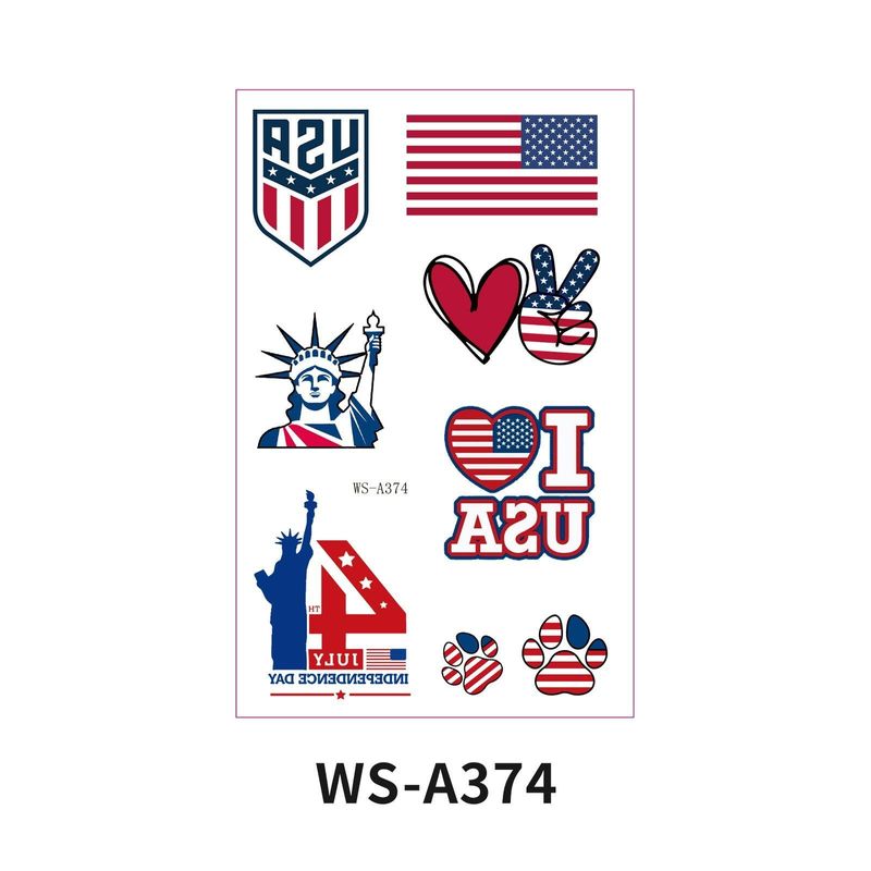 New Independence Day American Flag Tattoo Sticker Festival Party Event Waterproof Temporary Sticker Fashion