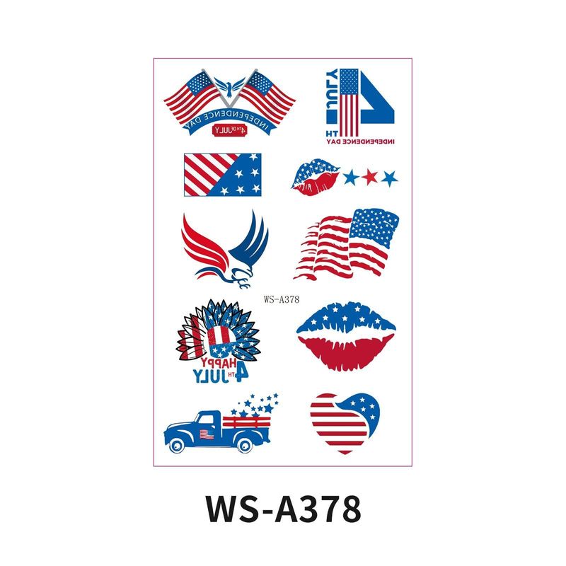New Independence Day American Flag Tattoo Sticker Festival Party Event Waterproof Temporary Sticker Fashion