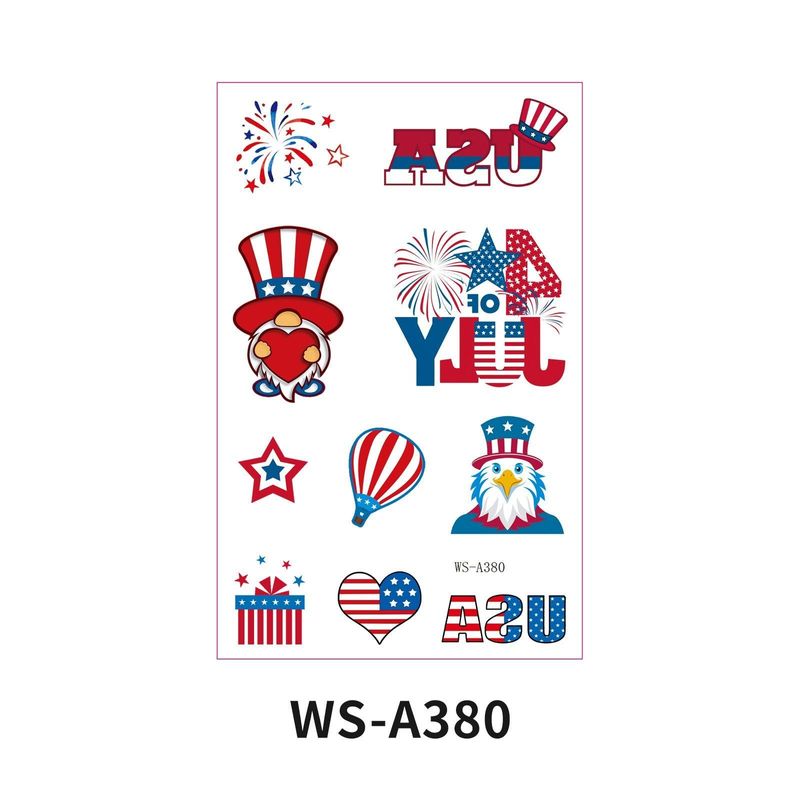 New Independence Day American Flag Tattoo Sticker Festival Party Event Waterproof Temporary Sticker Fashion