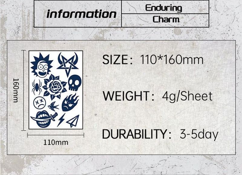 Herbal Juice Tattoo Sticker Semi-permanent Non-reflective Artificial Flower Arm Tattoo Sticker For Men And Women