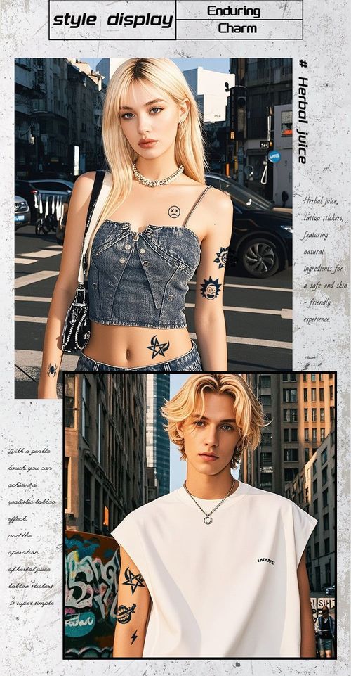 Herbal Juice Tattoo Sticker Semi-permanent Non-reflective Artificial Flower Arm Tattoo Sticker For Men And Women