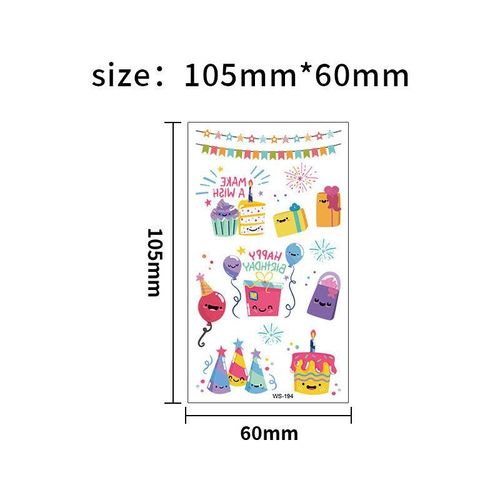 New Children's Cartoon Birthday Party Tattoo Sticker Boys' And Girls' Year-old Activity Arm Face Egg Sticker Fashion