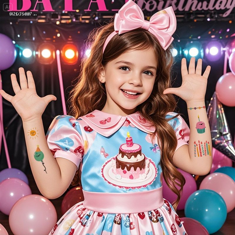 New Children's Cartoon Birthday Party Tattoo Sticker Boys' And Girls' Year-old Activity Arm Face Egg Sticker Fashion