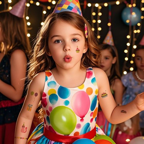 New Children's Cartoon Birthday Party Tattoo Sticker Boys' And Girls' Year-old Activity Arm Face Egg Sticker Fashion