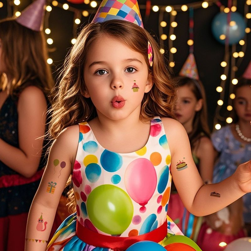 New Children's Cartoon Birthday Party Tattoo Sticker Boys' And Girls' Year-old Activity Arm Face Egg Sticker Fashion