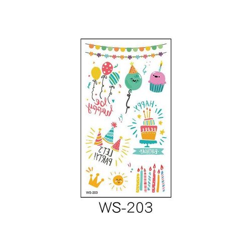 New Children's Cartoon Birthday Party Tattoo Sticker Boys' And Girls' Year-old Activity Arm Face Egg Sticker Fashion