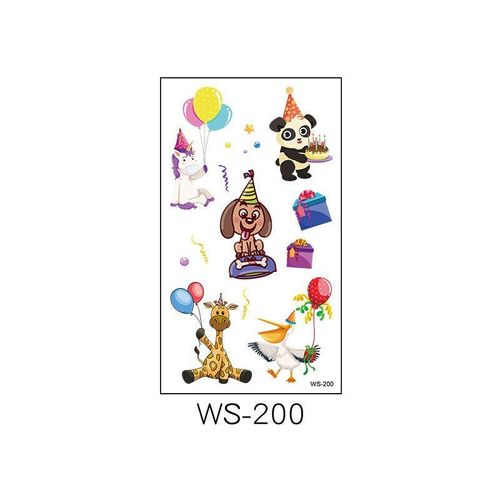 New Children's Cartoon Birthday Party Tattoo Sticker Boys' And Girls' Year-old Activity Arm Face Egg Sticker Fashion