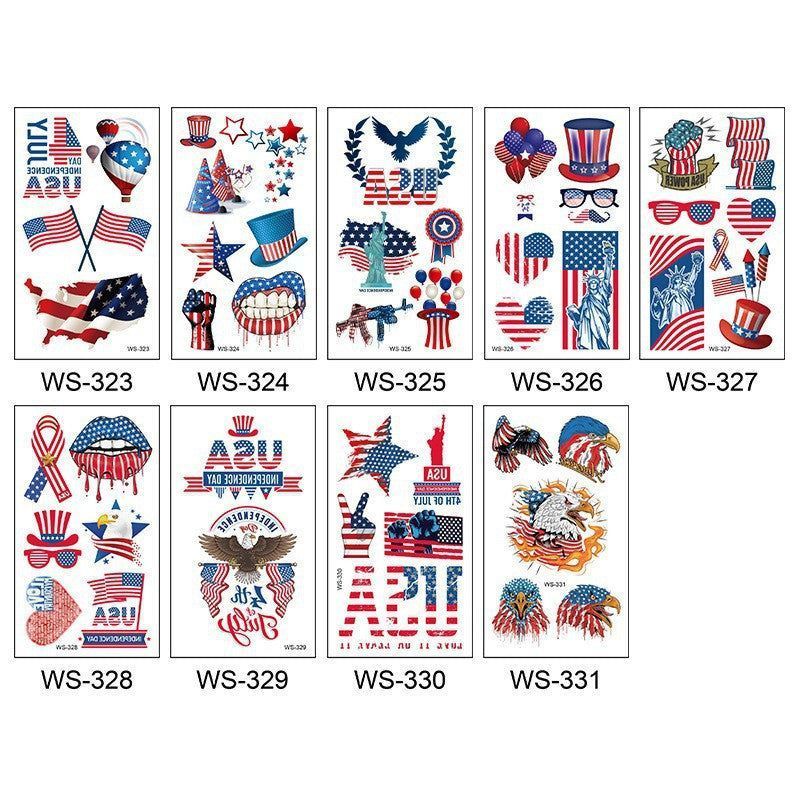 US Flag Independence Day Tattoo Holiday Party Party Waterproof Sweat Temporary Decoration Tattoo  Fashion