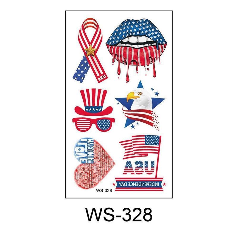 US Flag Independence Day Tattoo Holiday Party Party Waterproof Sweat Temporary Decoration Tattoo  Fashion