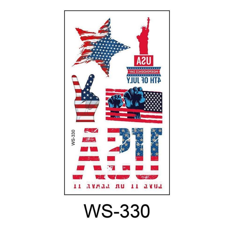 US Flag Independence Day Tattoo Holiday Party Party Waterproof Sweat Temporary Decoration Tattoo  Fashion