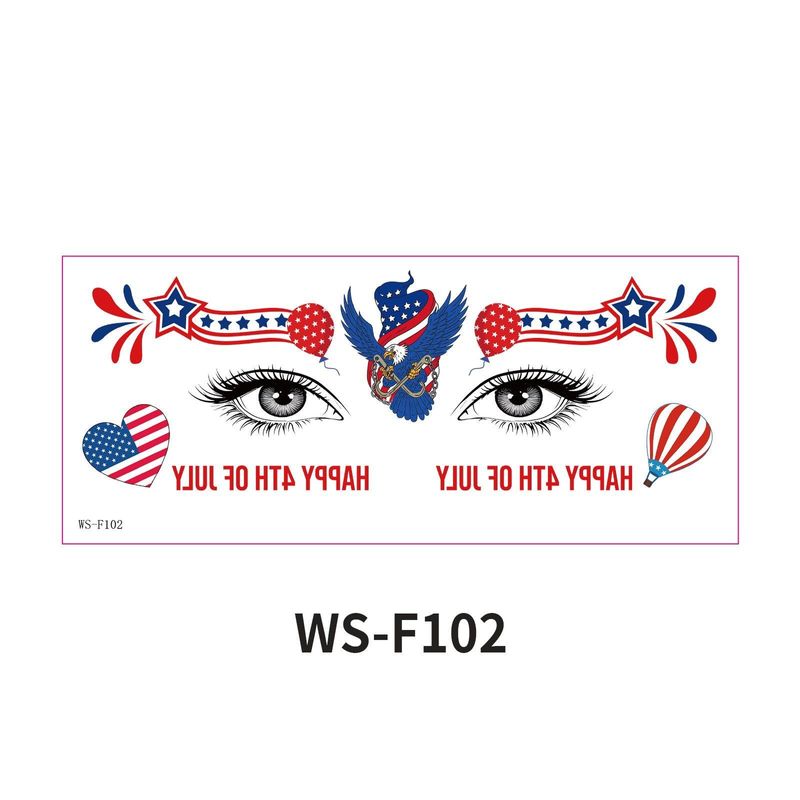 New American Flag Makeup Tattoo Sticker Independence Day Party Theme Painted Face Waterproof Tattoo Sticker Fashion